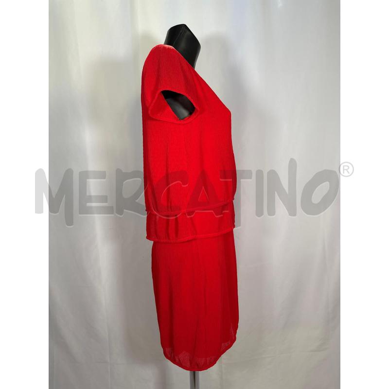 VESTITO DONNA ARMANI EXCHANGE ROSSO EFFETTO CREPE BALZE | Mercatino dell'Usato San maurizio canavese 2