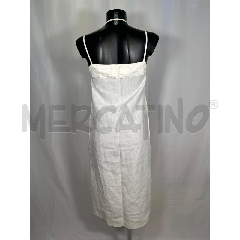 VESTITO DONNA CHRISTIAN DIOR TRICOTS LINO BIANCO SPALLINE PLISSÈ | Mercatino dell'Usato San maurizio canavese 3