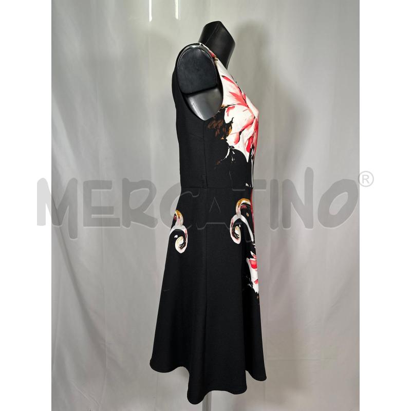 VESTITO DONNA EDAS NERO GONNA BNC FIORI FUCSIA | Mercatino dell'Usato San maurizio canavese 2