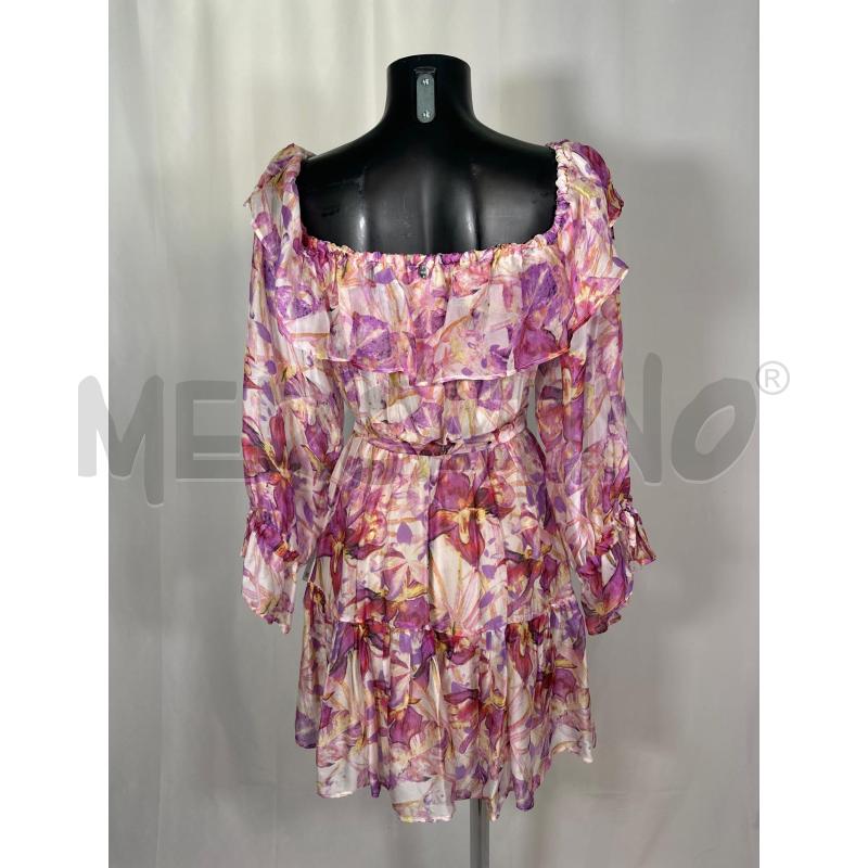 VESTITO DONNA LIU JO BIANCO FANTASIA FLOREALE VIOLA  | Mercatino dell'Usato San maurizio canavese 3