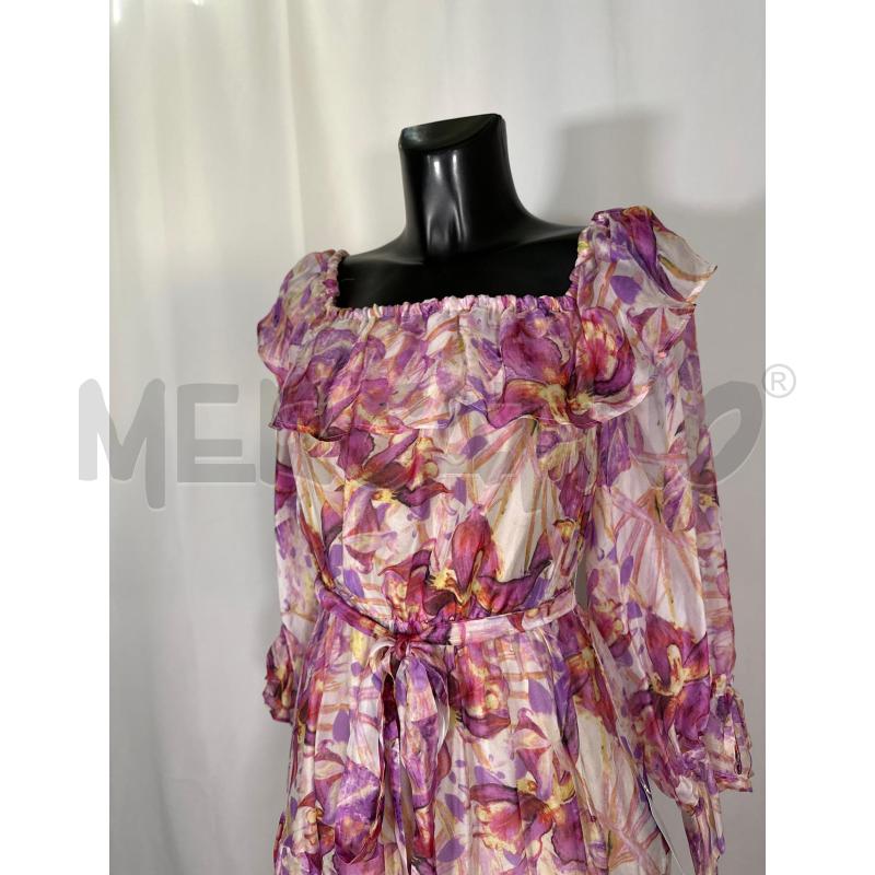 VESTITO DONNA LIU JO BIANCO FANTASIA FLOREALE VIOLA  | Mercatino dell'Usato San maurizio canavese 4