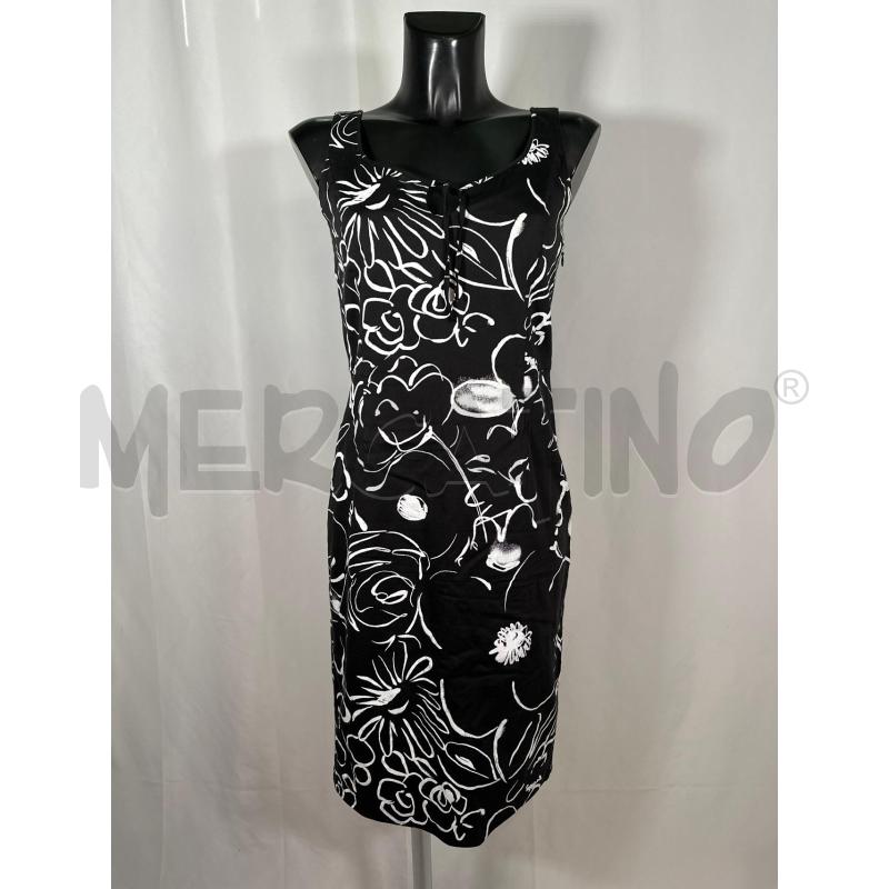 VESTITO DONNA MARELLA NERO SM FLOR BNC  | Mercatino dell'Usato San maurizio canavese 1