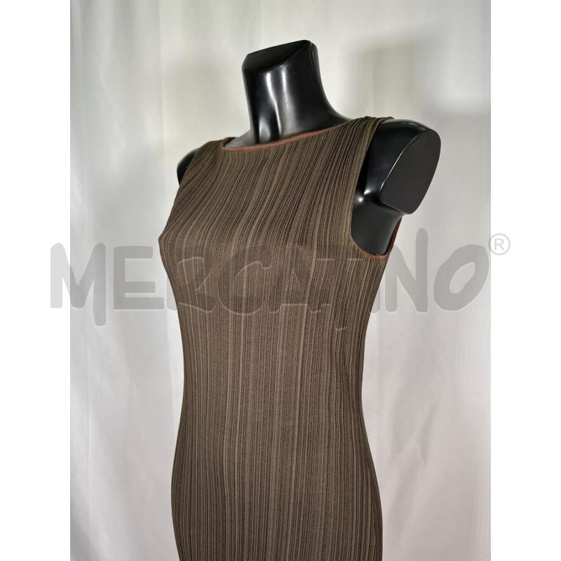 VESTITO DONNA MAXMARA VERDE PLISSÈ INTERNO MARRONE  | Mercatino dell'Usato San maurizio canavese 4