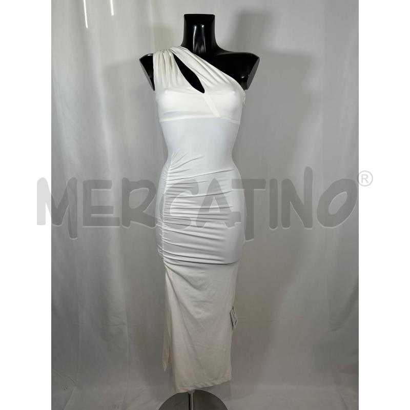 VESTITO DONNA RELISH BIANCO MONOSPALLA ARRICCIATO  | Mercatino dell'Usato San maurizio canavese 1