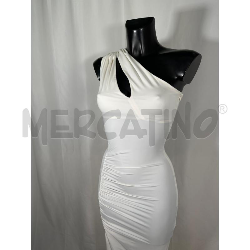 VESTITO DONNA RELISH BIANCO MONOSPALLA ARRICCIATO  | Mercatino dell'Usato San maurizio canavese 4