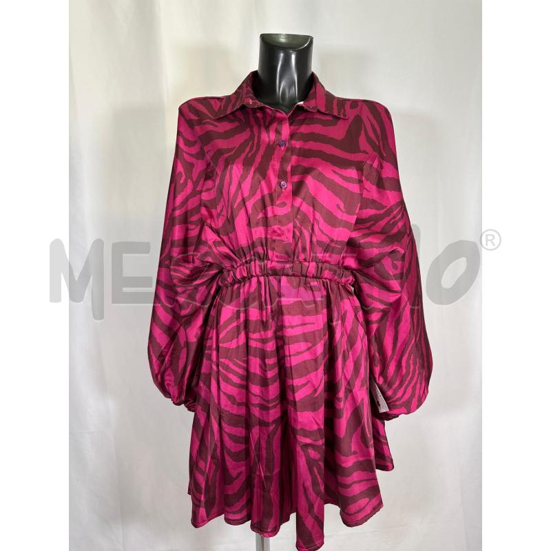 VESTITO DONNA VICOLO FUCSIA STAMPA ZEBRATO  | Mercatino dell'Usato San maurizio canavese 1