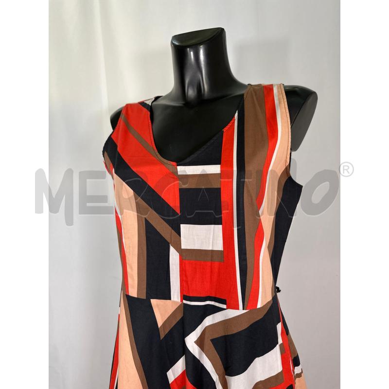 VESTITO D EMME MARELLA GEOMETRICO BLU PANNA ROSSO | Mercatino dell'Usato San maurizio canavese 4