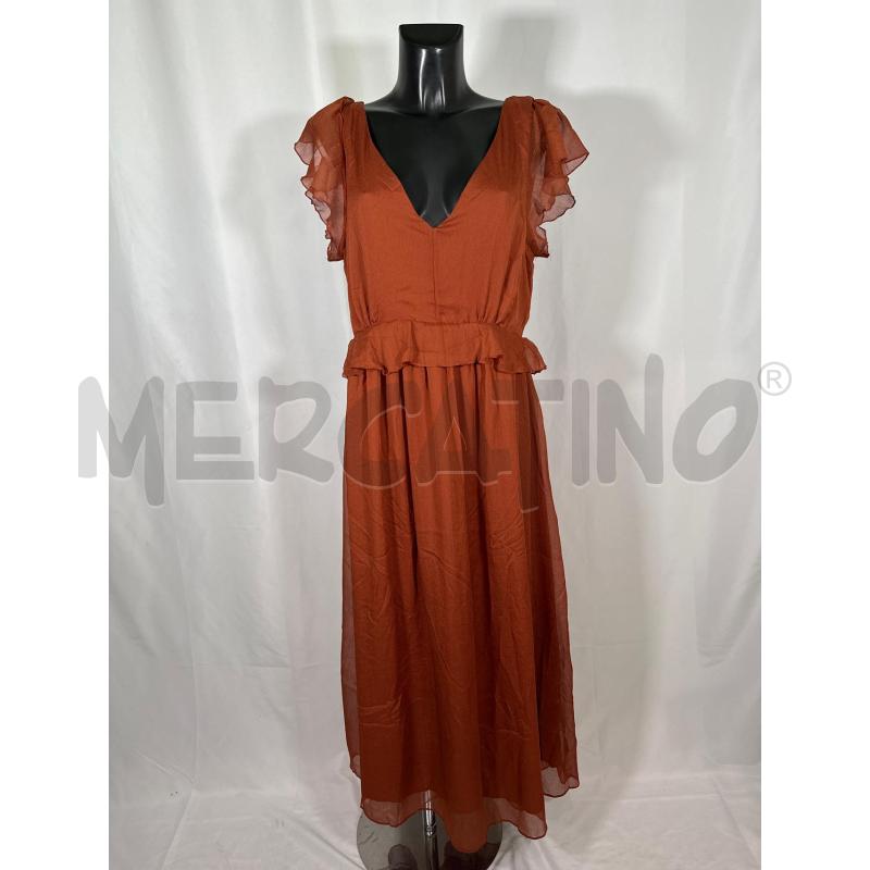 VESTITO D MNG TERRACOTTA LUNGO  | Mercatino dell'Usato San maurizio canavese 1