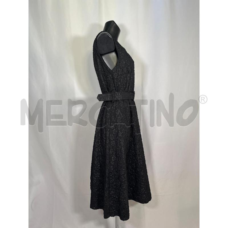 VESTITO D NERO FIORI RILIEVO CINTURINA  | Mercatino dell'Usato San maurizio canavese 2