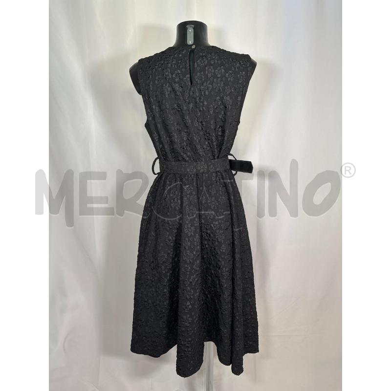 VESTITO D NERO FIORI RILIEVO CINTURINA  | Mercatino dell'Usato San maurizio canavese 3
