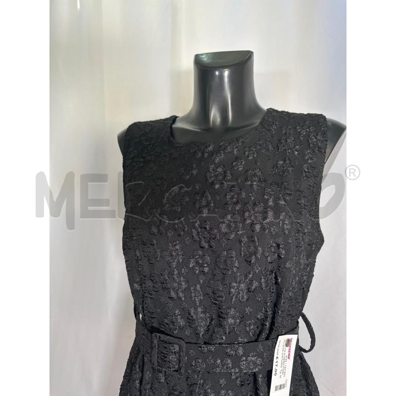 VESTITO D NERO FIORI RILIEVO CINTURINA  | Mercatino dell'Usato San maurizio canavese 4
