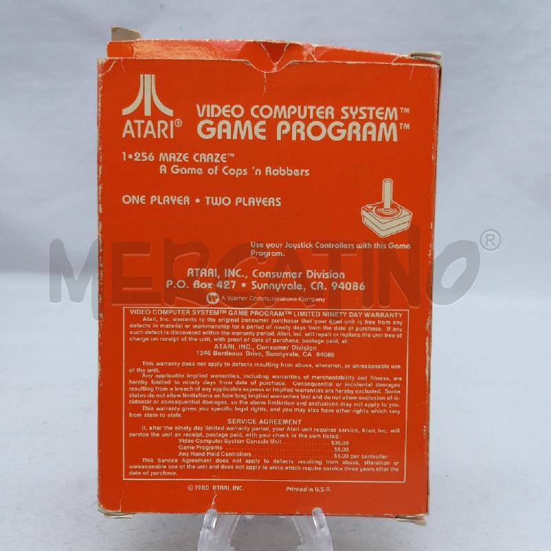 VINATGE ORIGINAL ATARI CX 2635 MAZE CRAZE VIDEO COMPUTER SYSTEM GAME PROGRAM | Mercatino dell'Usato San maurizio canavese 2