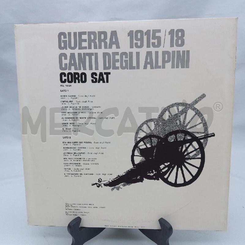 VINILE 33 GIRI GUERRA 1915/18 CANTI DEGLI ALPINI | Mercatino dell'Usato San maurizio canavese 2