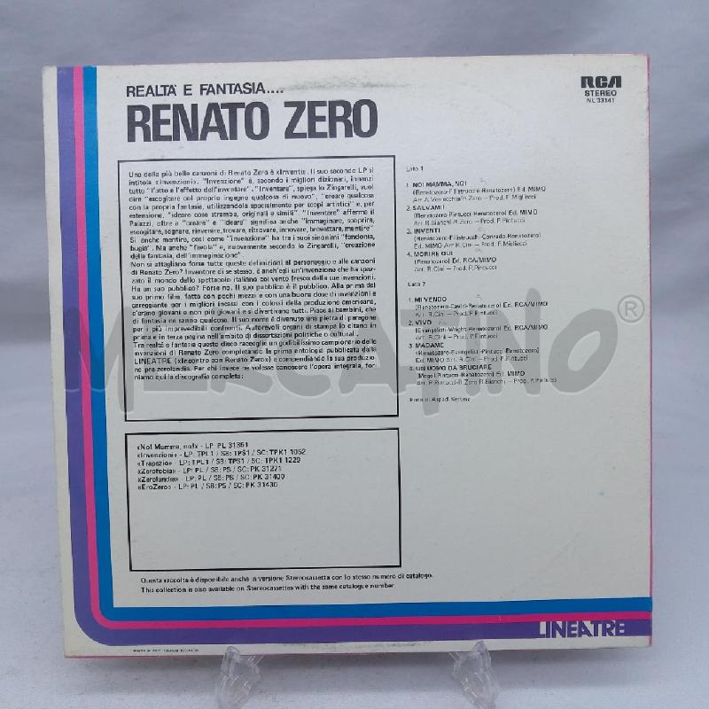 VINILE 33 GIRI RENATO ZERO REALTA' E FANTASIA | Mercatino dell'Usato San maurizio canavese 2