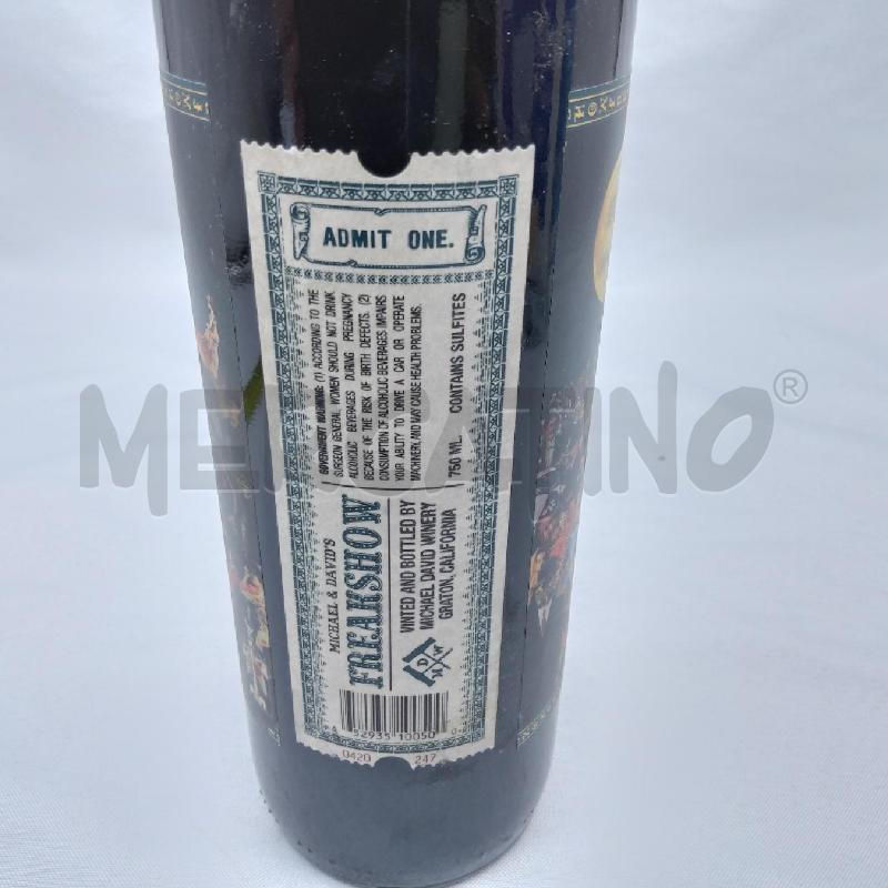 VINO DA ESPOSIZIONE FREAKSHOW 2016 ZINFANDEL | Mercatino dell'Usato San maurizio canavese 3