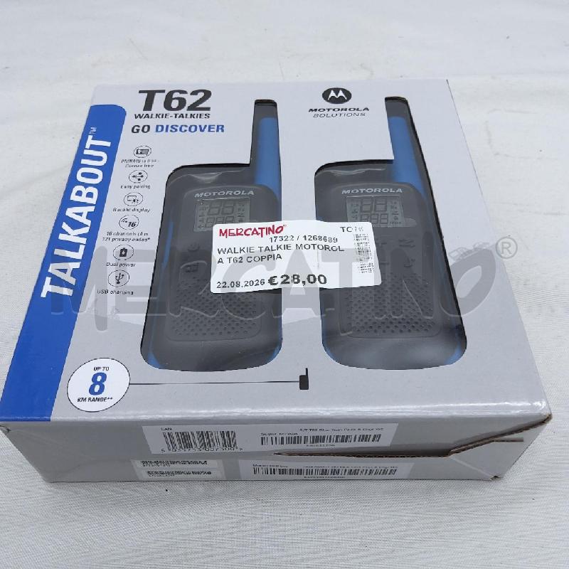 WALKIE TALKIE MOTOROLA T62 COPPIA | Mercatino dell'Usato San maurizio canavese 3