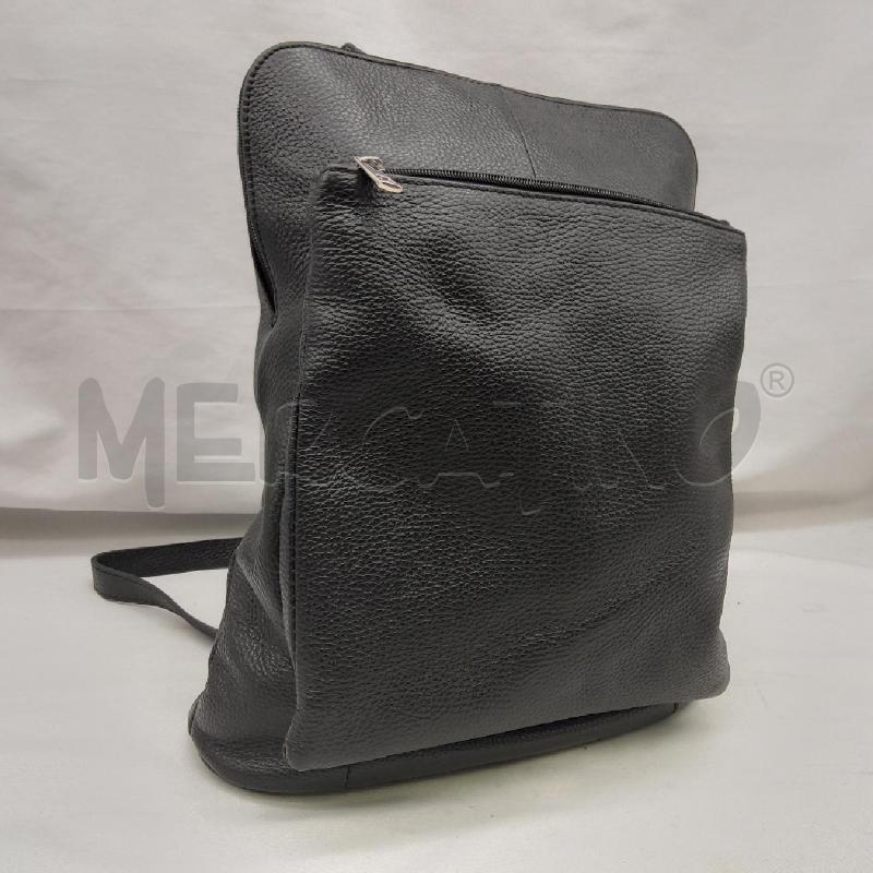 ZAINO DONNA +39 LEATHER GOODS NERO MARTELLATO  | Mercatino dell'Usato San maurizio canavese 1