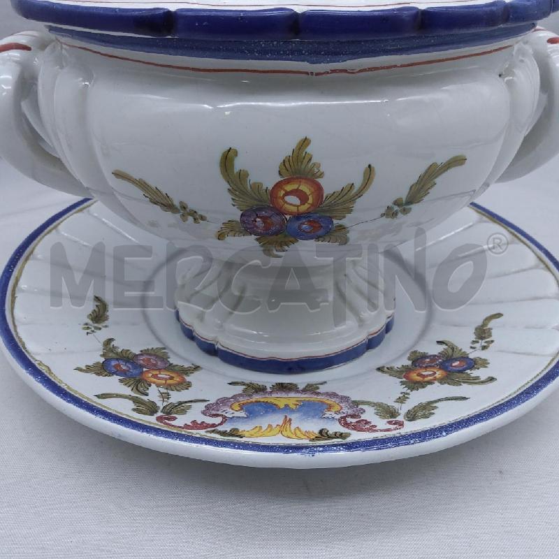 ZUPPIERA + PIATTO BASSANO BIANCO BORDO BLU  | Mercatino dell'Usato San maurizio canavese 3