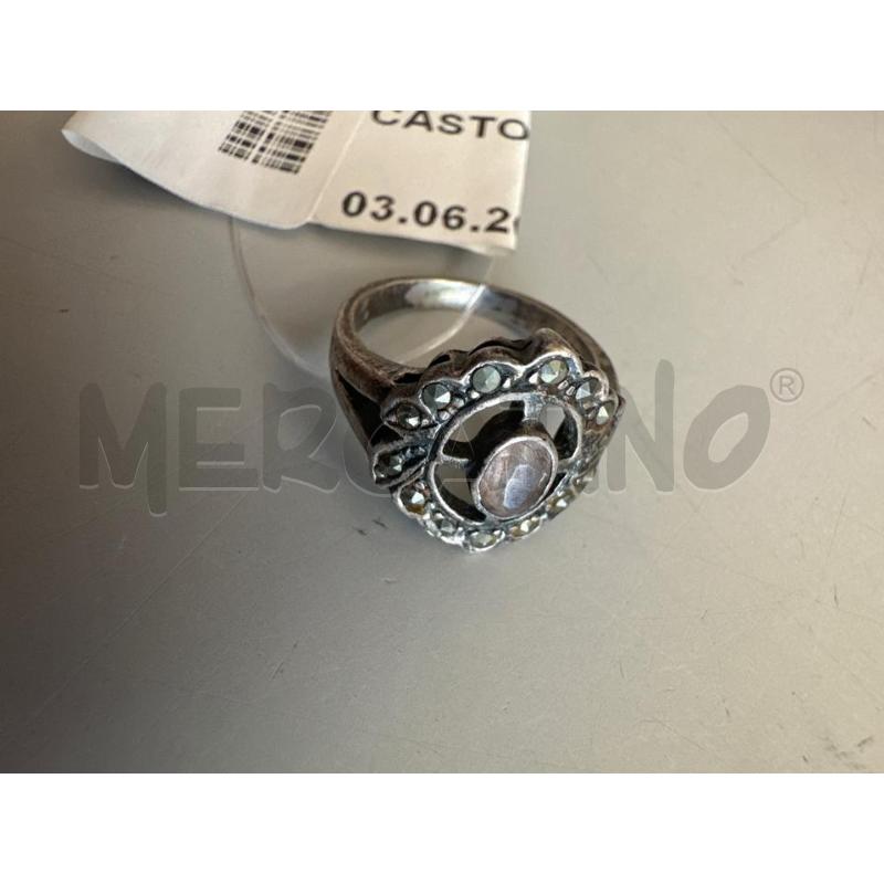 ANELLO DONNA 925 CON CASTONE E BRILLANTINI  | Mercatino dell'Usato Chivasso 1