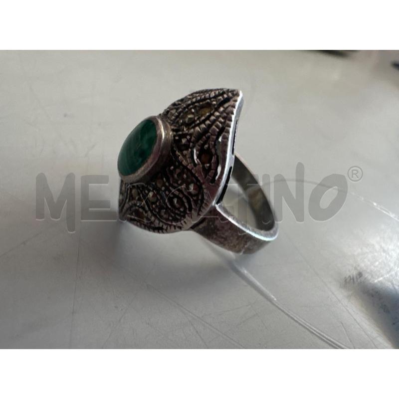 ANELLO DONNA MANCANO CASTONI MALACHITE 925 | Mercatino dell'Usato Chivasso 2