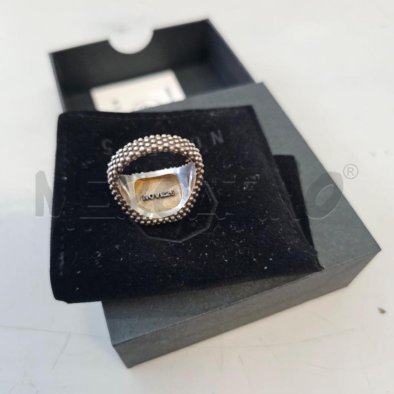 ANELLO UOMO NOVE25 CHEVALIER QUADRATO PUNTINATO | Mercatino dell'Usato Chivasso 2