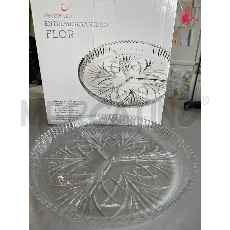 ANTIPASTIERA CRISTALLO ALESSANDRO FLOR SCATOLATA | Mercatino dell'Usato Chivasso 1