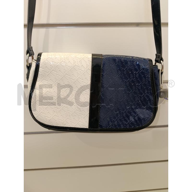 BORSA DONNA ARMANI JEANS BLU BIANCA VERNICE  | Mercatino dell'Usato Chivasso 3