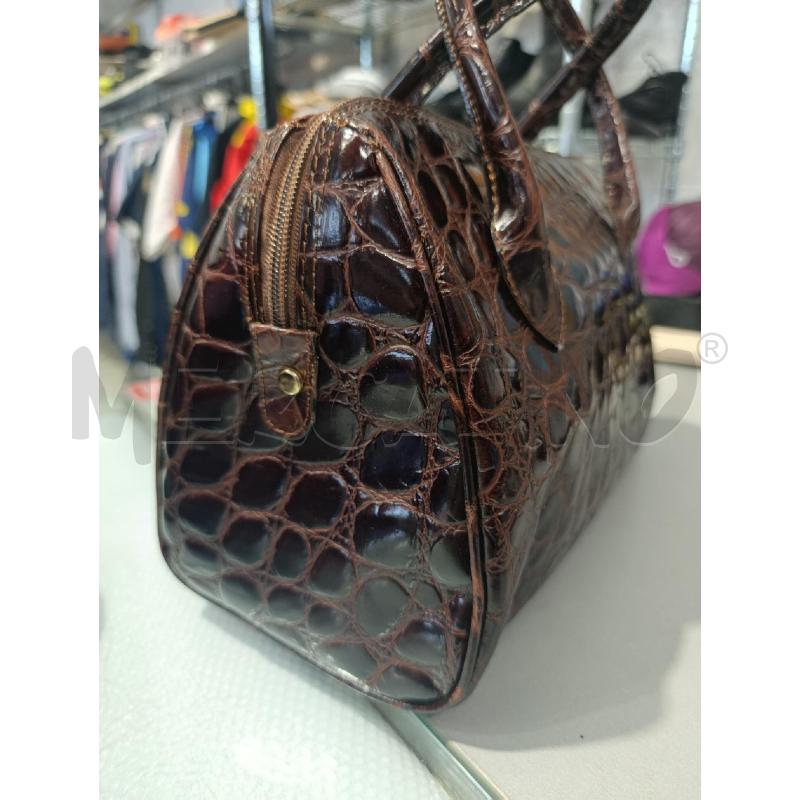 BORSA DONNA BAULETTO MARRONE IN PELLE | Mercatino dell'Usato Chivasso 2