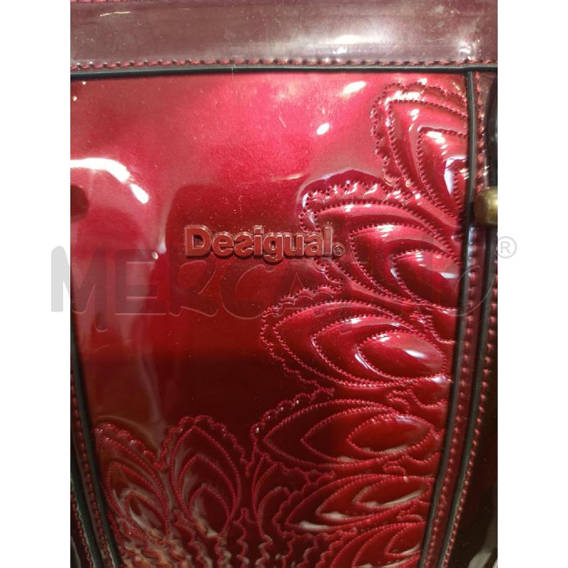 BORSA DONNA BORDEAUX VERNICE DESIGUAL NO TRACOLLA  | Mercatino dell'Usato Chivasso 4