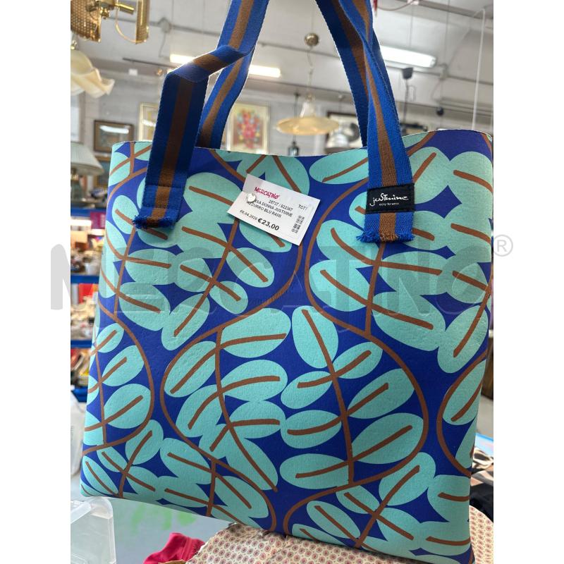 BORSA DONNA JUSTMINE AZZURRO BLU RAMI  | Mercatino dell'Usato Chivasso 1