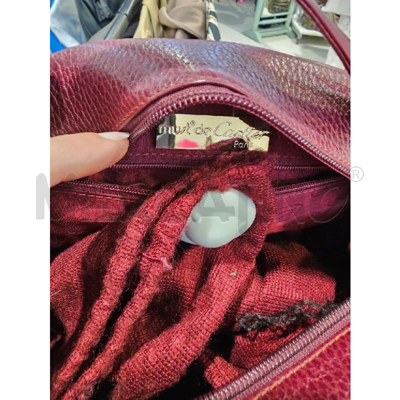 BORSA DONNA MUST DE CARTIER BORDEAUX MODELLO BOWLING | Mercatino dell'Usato Chivasso 4