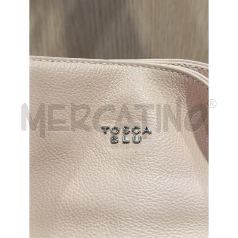 BORSA DONNA TOSCA BLU COLORE ROSA CON INSERTO FRAGOLE | Mercatino dell'Usato Chivasso 2
