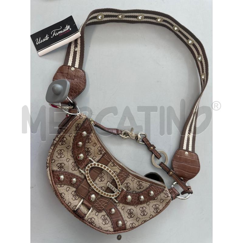 BORSETTA DONNA GUESS PICCOLA BORCHIE MARR BEIGE  | Mercatino dell'Usato Chivasso 1
