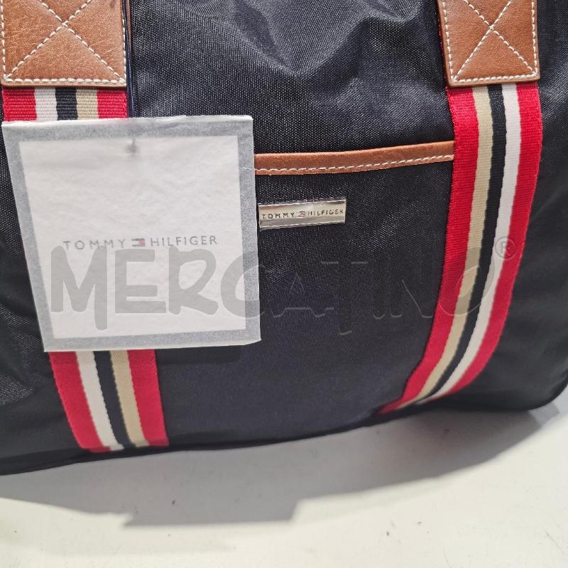 BORSONE BLU RIGATI TOMMY HILFIGER  | Mercatino dell'Usato Chivasso 2