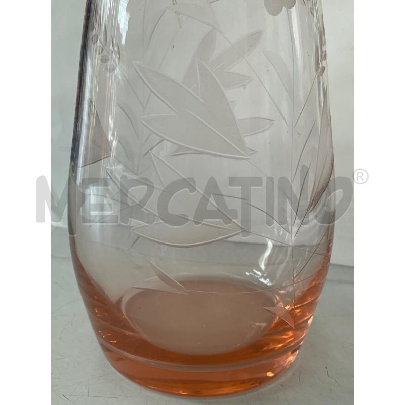 BOTTIGLIA CRISTALLO ROSA DECORATA TAPPO | Mercatino dell'Usato Chivasso 2