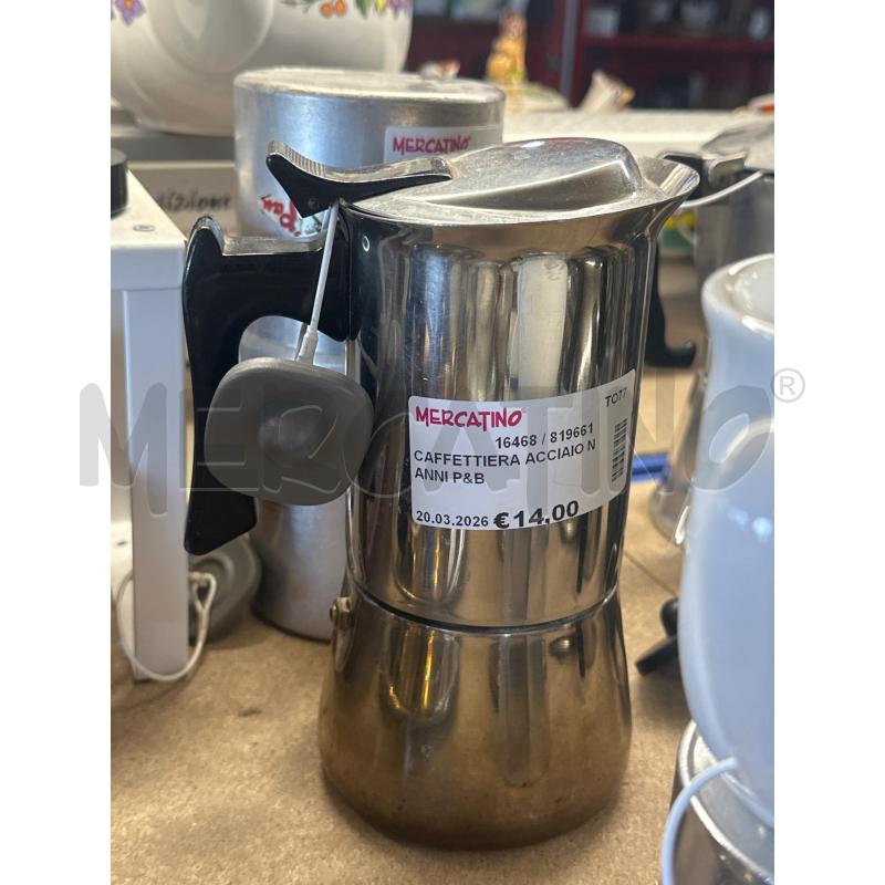 CAFFETTIERA ACCIAIO NANNI P&B  | Mercatino dell'Usato Chivasso 1