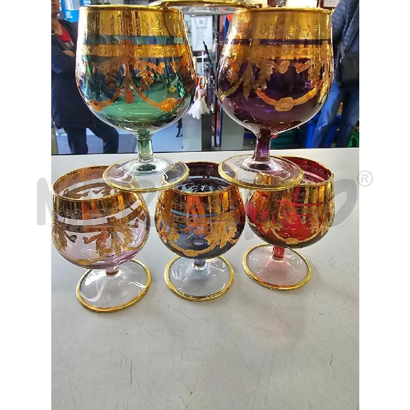 CALICI PZ. 6 VETRO ARC FRANCE BORDO ORO | Mercatino dell'Usato Chivasso 2