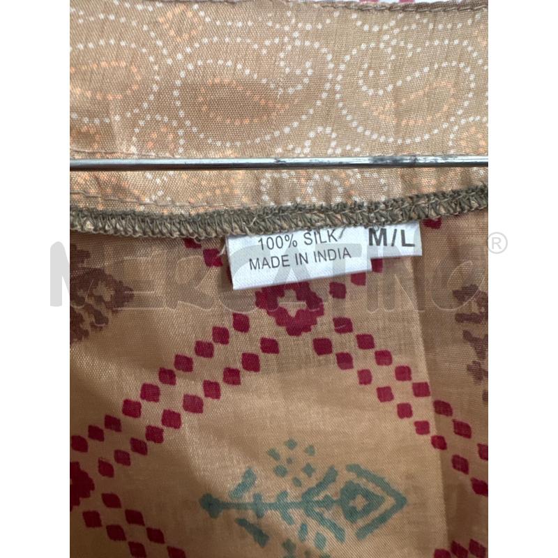 CASACCA DONNA ETNICA SETA BORDEAUX BEIGE  | Mercatino dell'Usato Chivasso 2