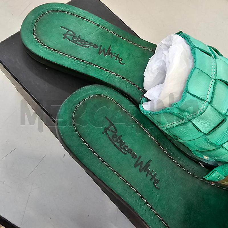 CIABATTE DONNA REBECCA WHITE VERDI PELLE | Mercatino dell'Usato Chivasso 2