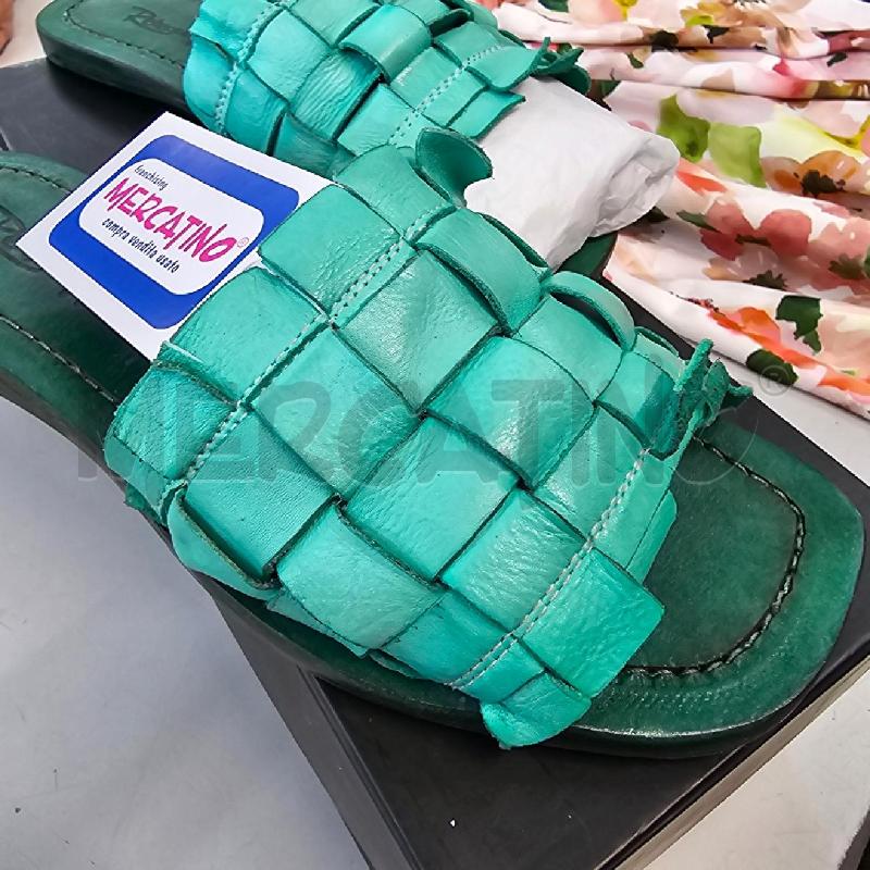 CIABATTE DONNA REBECCA WHITE VERDI PELLE | Mercatino dell'Usato Chivasso 4