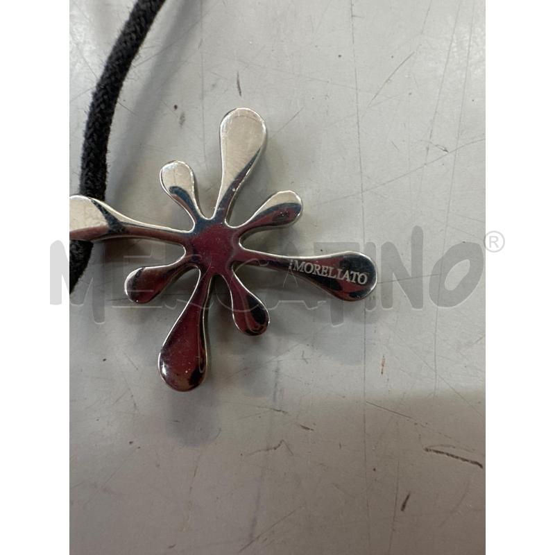 COLLANA CORDINO NERO MORELLATO CIONDOLO CROMATO  | Mercatino dell'Usato Chivasso 2