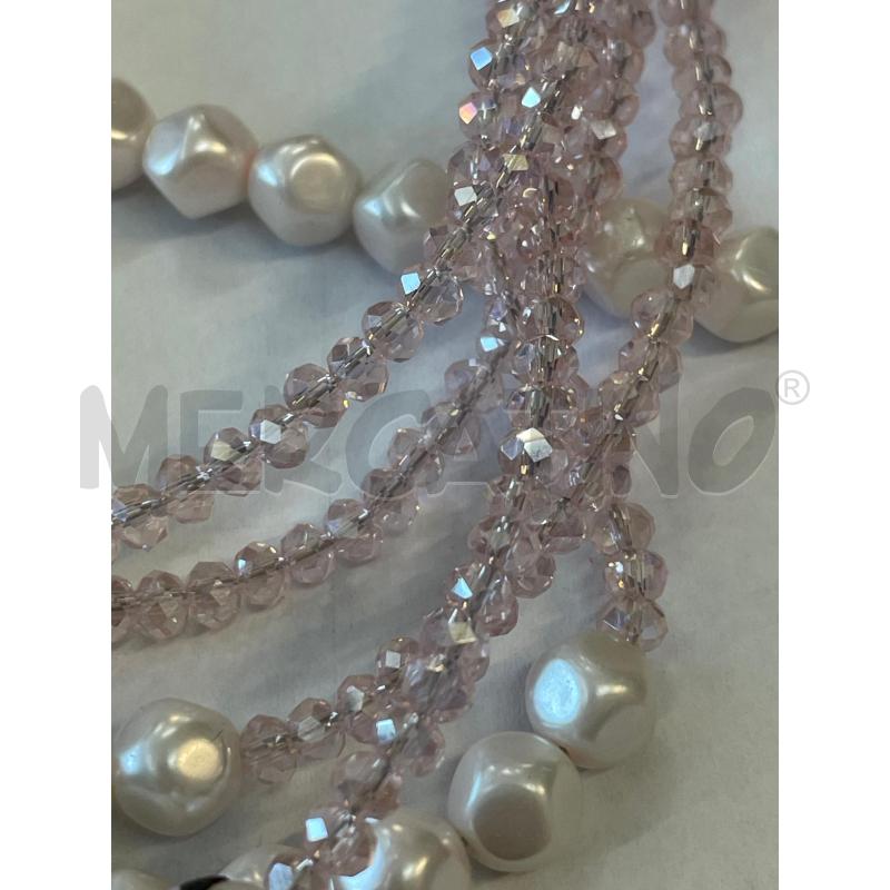 COLLANA CUORE PERLINE ROSA MARELLA MULTIGIRO  | Mercatino dell'Usato Chivasso 3
