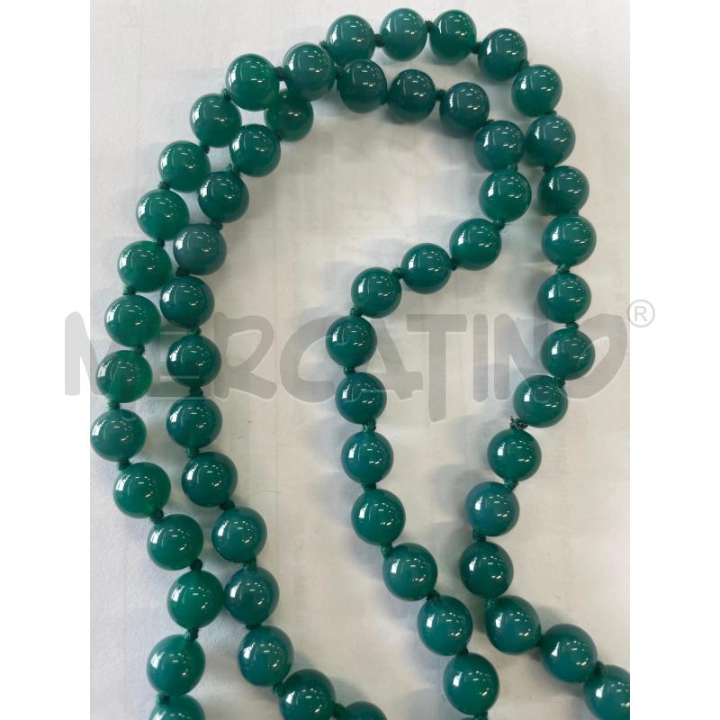 COLLANA LUNGA PIETRE DURE VERDE SFERE | Mercatino dell'Usato Chivasso 2