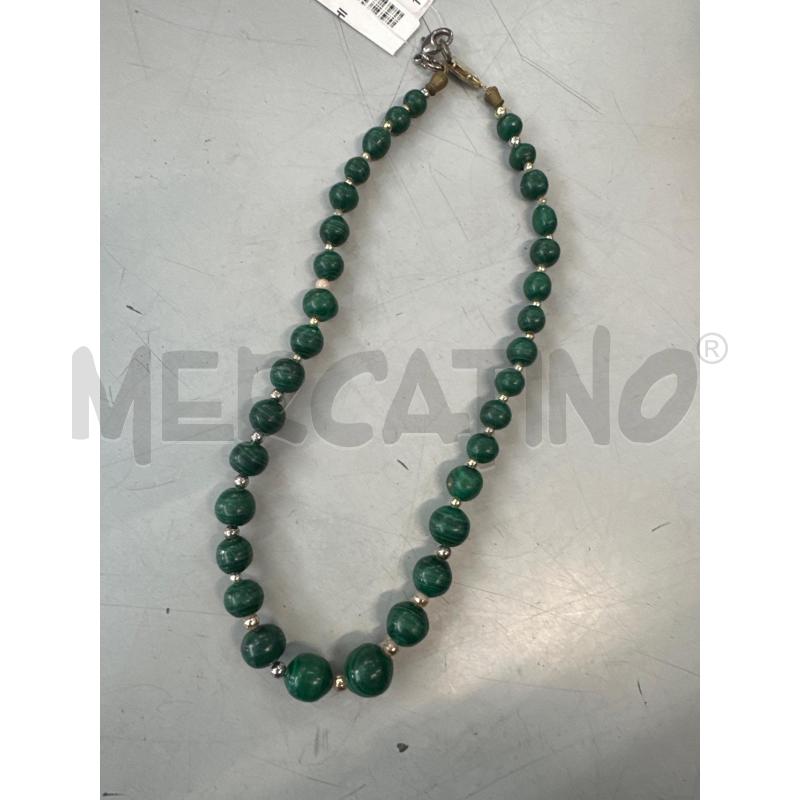 COLLANA MALACHITE CHIUSURA AGGIUSTATA  | Mercatino dell'Usato Chivasso 1