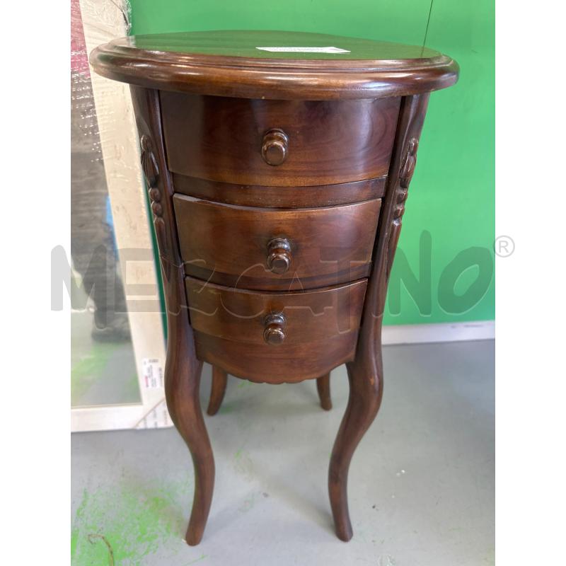 COMODINO  CASSETTI LEGNO GAMBE A SCIABOLA  | Mercatino dell'Usato Chivasso 1