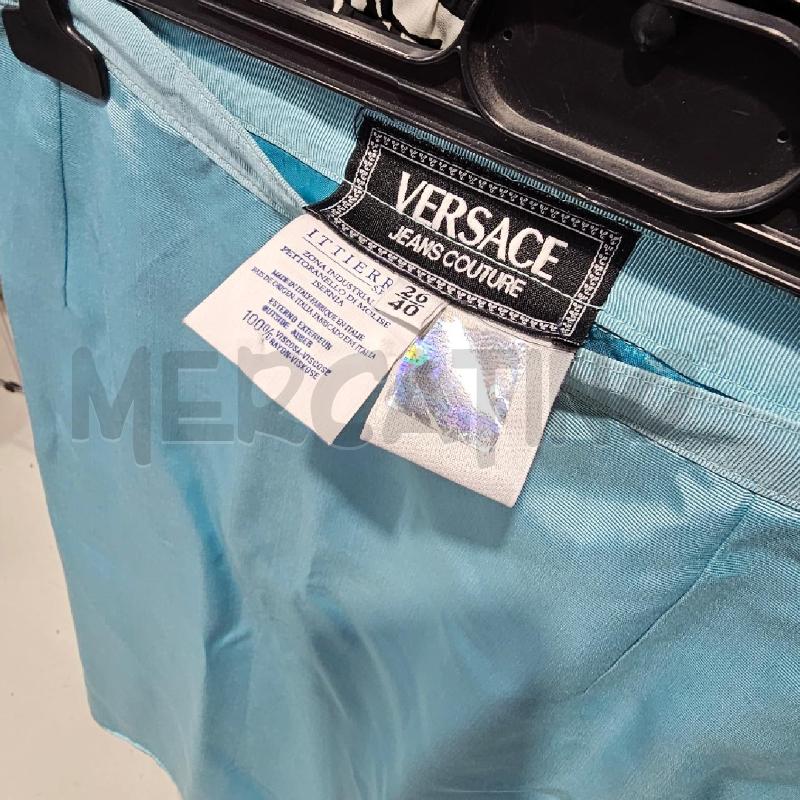 COMPLETO DONNA VINTAGE  VERSACE JEANS COUTURE AZZURRO GIACCA GONNA | Mercatino dell'Usato Chivasso 3