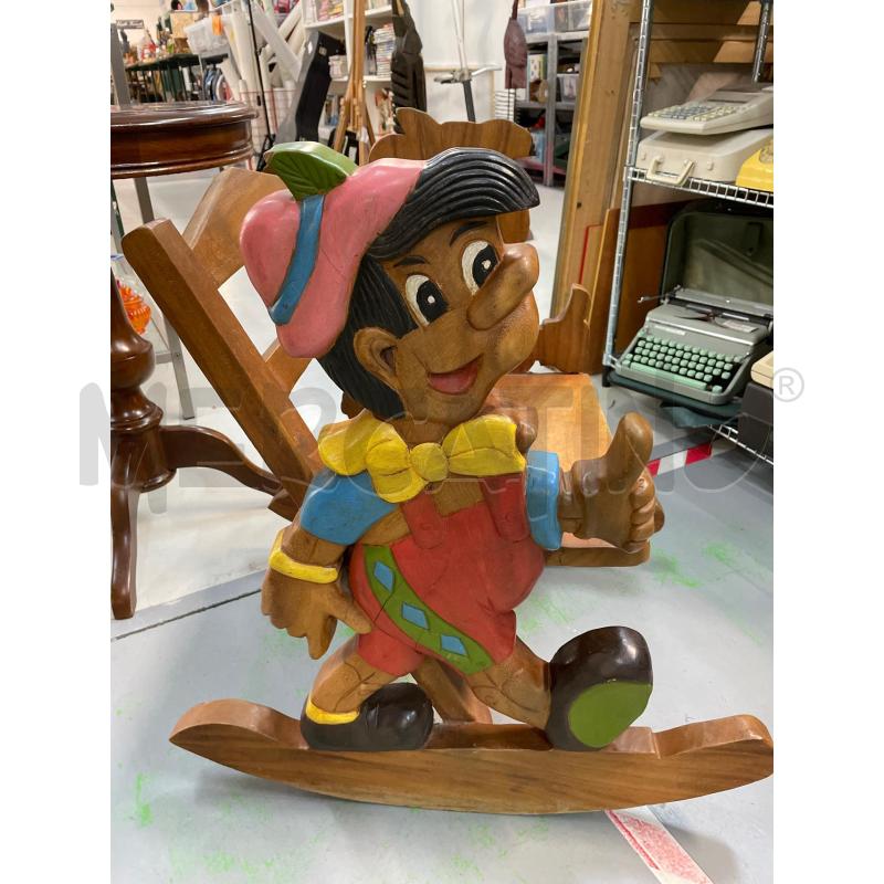 DONDOLINO IN LEGNO PINOCCHIO ARTIGIANALE | Mercatino dell'Usato Chivasso 2
