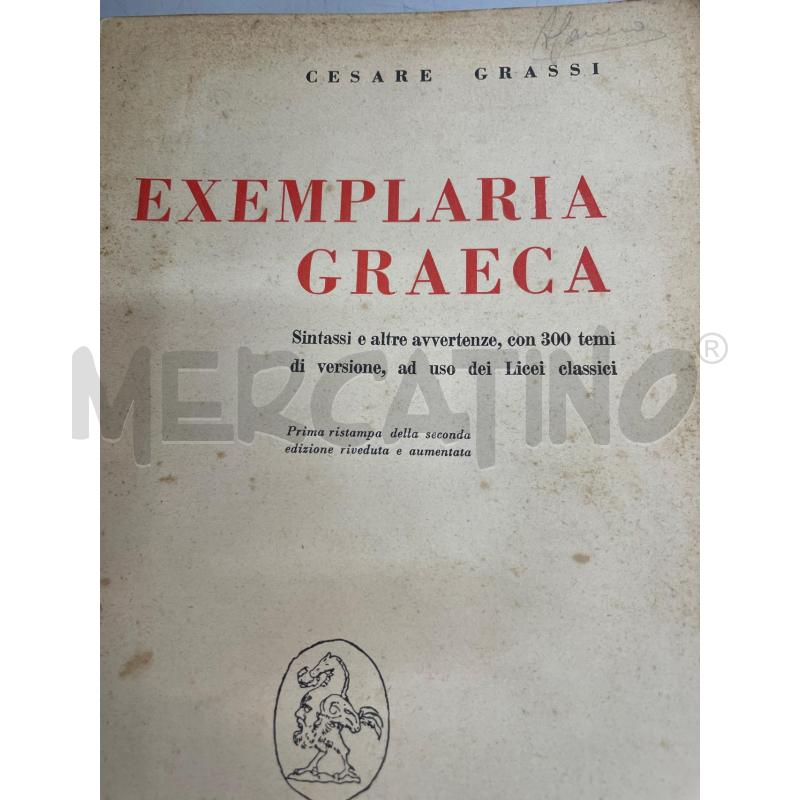 EXMPLARIA GRAECA  | Mercatino dell'Usato Chivasso 1
