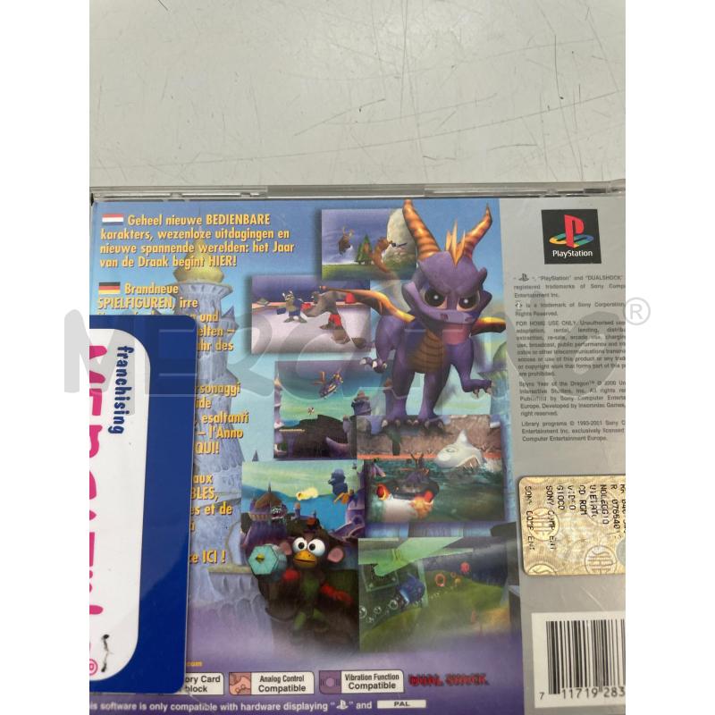 GIOCO PS1 SPYRO YEAR OF THE DRAGON CON MANUALE PRESENTA RIGHE CHE NON INFICIONO AL FUNZIONAMENTO  | Mercatino dell'Usato Chivasso 2
