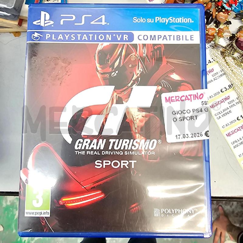 GIOCO PS4 GRAN TURISMO SPORT  | Mercatino dell'Usato Chivasso 1